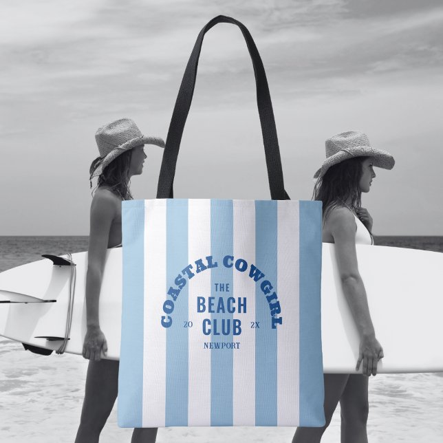 Bolso De Tela Vaquera Costera El Club de Playa Franja de Cabaña  (Subido por el creador)