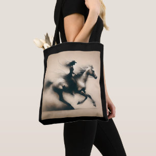 Bolso De Tela Vaquera montando un caballo, lechera occidental