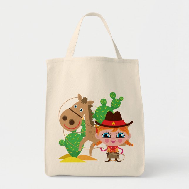 Bolso De Tela Vaquera y caballo (Frente)