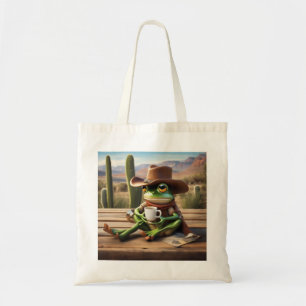 Bolso De Tela Vaquero de rana adorable con café