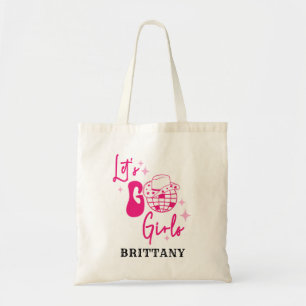 Bolso De Tela Vaquero Rosa Personalizado Vamos Chicas