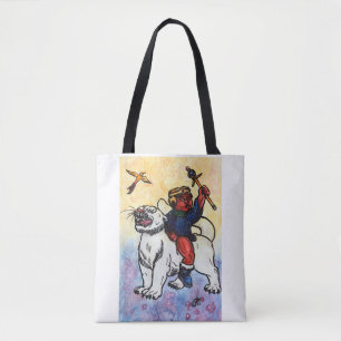 Bolso De Tela varón de color de agua rey sobre el poder del pant