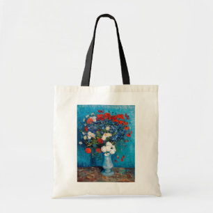Bolso De Tela Vase con Cornflowers y Poppies, Van Gogh