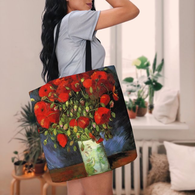 Bolso De Tela Vase con los pipetas rojos | Vincent van Gogh (Subido por el creador)