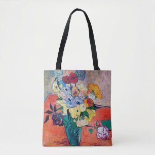 Bolso De Tela Vase con Rosas y Anemones, Van Gogh