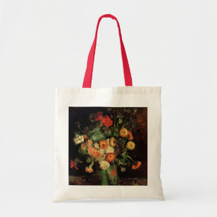 Bolso De Tela Vase con Zinnias y Geranios, Vincent van Gogh