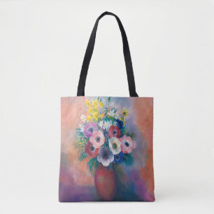 Bolso De Tela Vase D’anémones Odilon Redon
