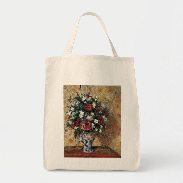 Bolso De Tela Vase de flores (Frente)
