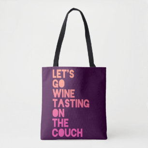 Bolso De Tela Vayamos degustación de vinos en el sofá