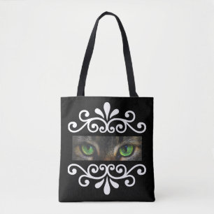 Bolso De Tela Vector floral chic ojos de gato personalizados en