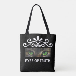 Bolso De Tela Vector floral chic ojos de gato personalizados en