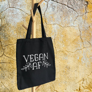 Bolso De Tela Vegan AF, negro y blanco Minimalista
