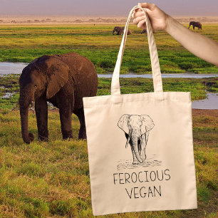 Bolso De Tela Vegan ferocioso elefante cutáneo