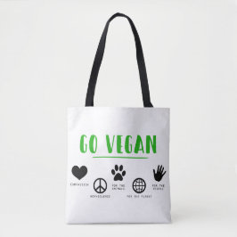 Bolso De Tela Vegan Nonviolence Animals Planet People