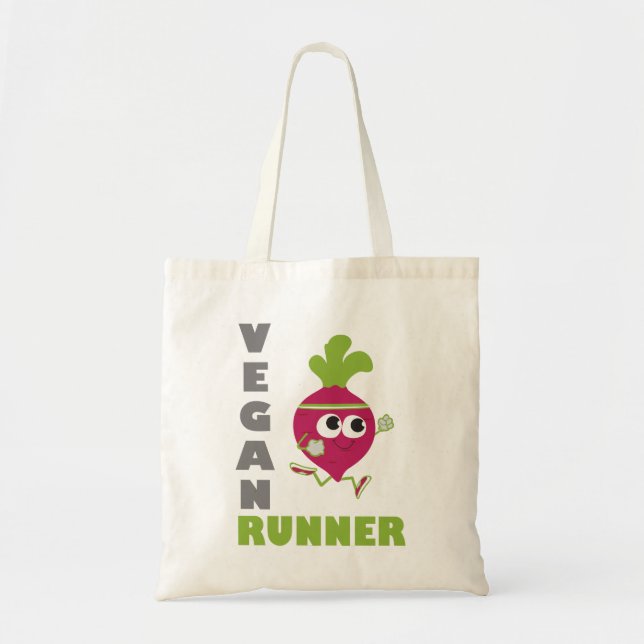 Bolso De Tela Vegan Runner - Beet (Frente)