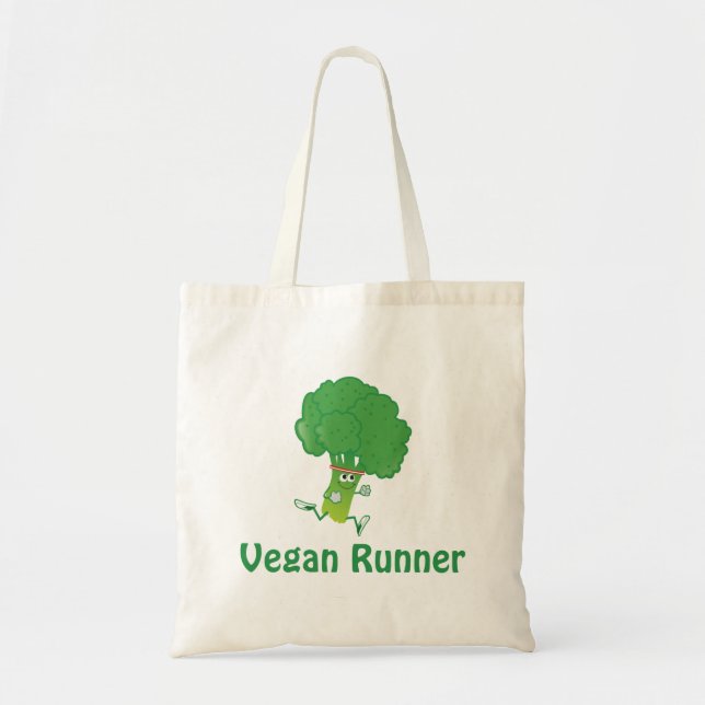Bolso De Tela Vegan runner - Broccoli (Frente)