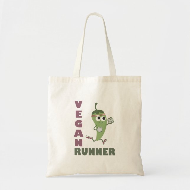 Bolso De Tela Vegan Runner - Corriendo Pepper (Frente)