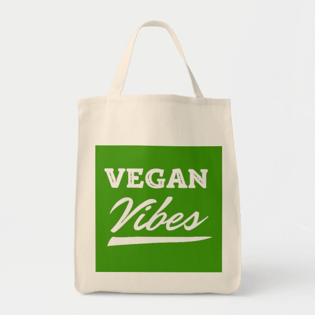 Bolso De Tela Vegan Vibes Vegetarian (Frente)