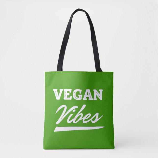 Bolso De Tela Vegan Vibes Vegetarian (Anverso)