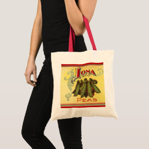 Bolso De Tela Vegetable Vintage puede etiquetar arte, Iona Brand