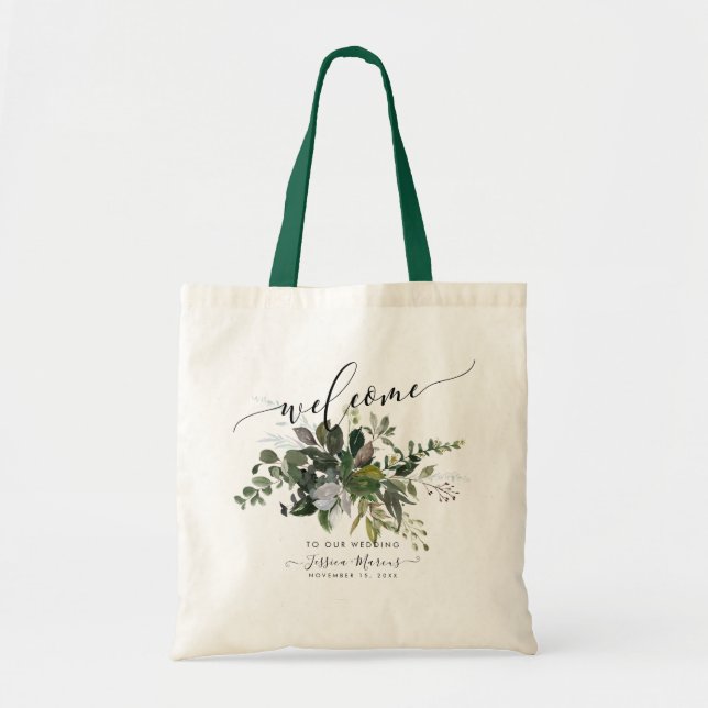 Bolso De Tela Vegetación acuática, bienvenida a Eucalipto de Gom (Frente)