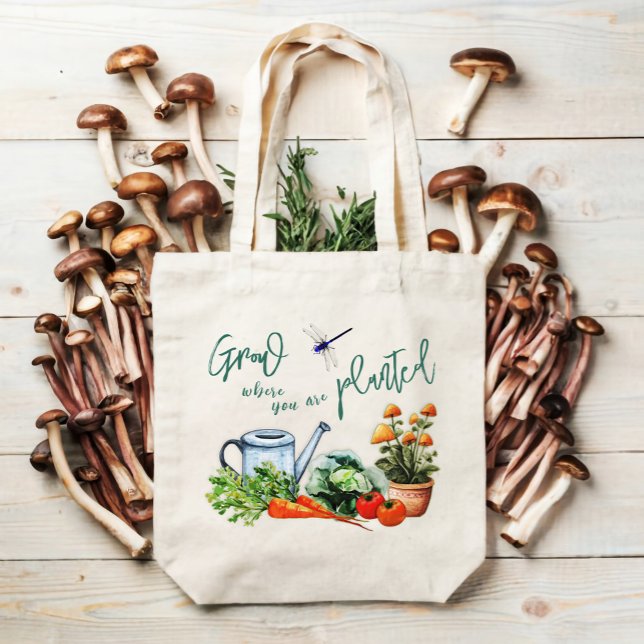 Bolso De Tela Vegetales de jardín dicen que el agua puede (Subido por el creador)