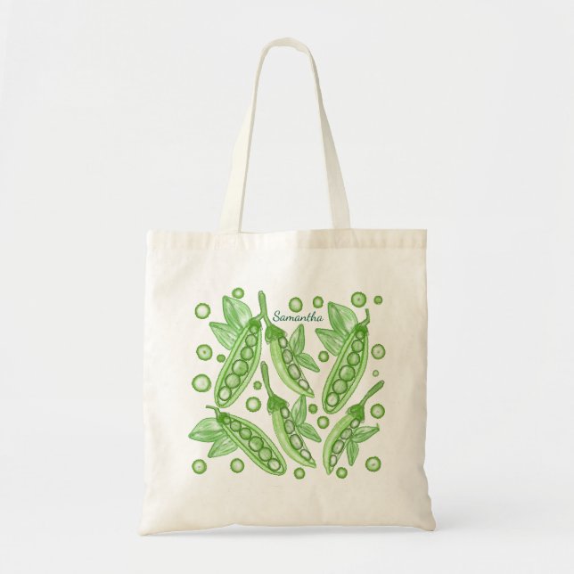 Bolso De Tela Vegetales Peas (Frente)