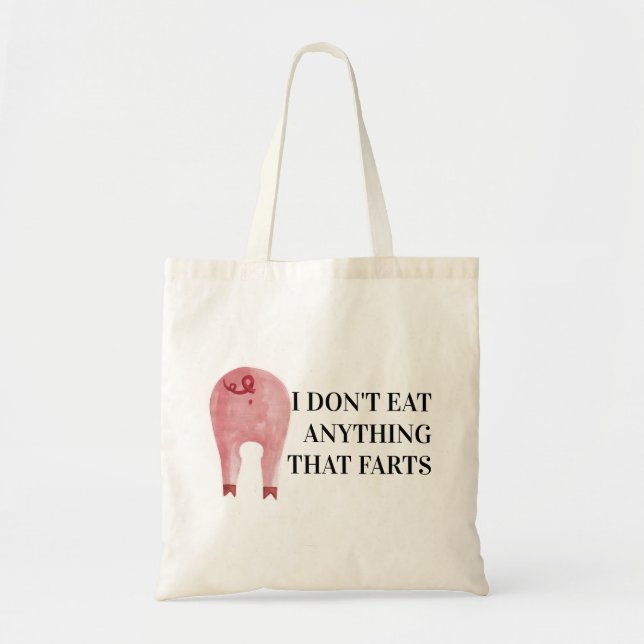 Bolso De Tela Vegetarian | No me como nada tan malo (Frente)