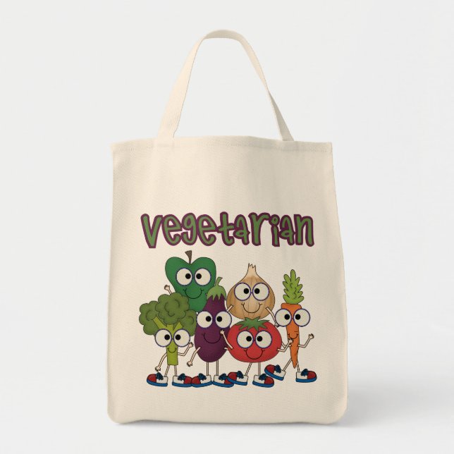 Bolso De Tela Vegetariano (Frente)
