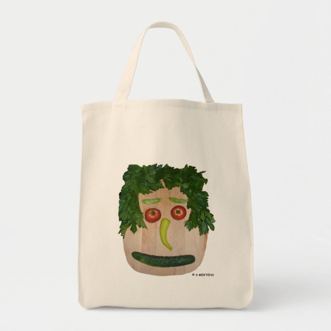 Bolso De Tela Veggie Face (Frente)
