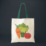Bolso De Tela Veggie Friends<br><div class="desc">¡Una verdura al día mantiene al médica lejos! Estilo las cosas y enviar un mensaje positivo con este adorable diseño de "Veggie Friends" de Middlemind.</div>