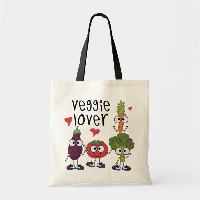 Bolso De Tela Veggie Lover (Frente)