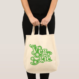 Bolso De Tela Veggie Vintage © Para Vegetarianos Vegans Tota Ba