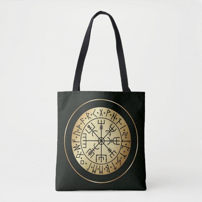 Bolso De Tela Vegvisir Compass: Guiando las carreras de Islandia (Anverso)