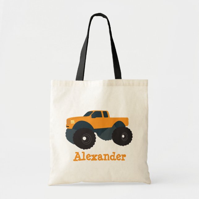Bolso De Tela Vehículo de camión de monstruos personalizado (Frente)
