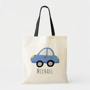 Bolso De Tela Vehículo y nombre de niño pequeño