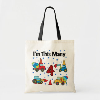 Bolso De Tela Vehículos de construcción Camisetas de cuarto cump