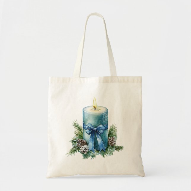 Bolso De Tela Vela Azul (Frente)