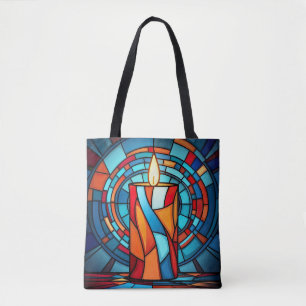 Bolso De Tela Vela de vidrio manchado retro 60
