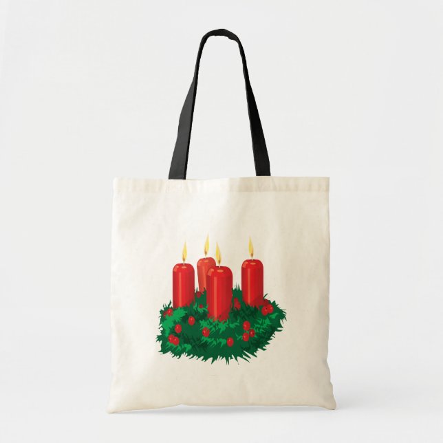 Bolso De Tela Vela del navidad (Frente)