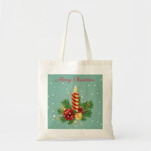 Bolso De Tela Velas De Farolilla Y Esparkles - Feliz Navidad