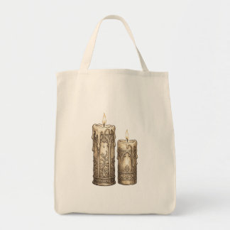 Bolso De Tela Velas góticas vintage ornamentadas