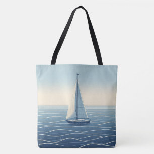 Bolso De Tela Velero en alta mar
