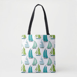 Bolso De Tela Veleros en el modelo del agua