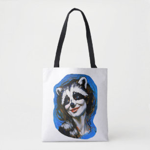 Bolso De Tela "Velka Teyani" un tramposo de mapache