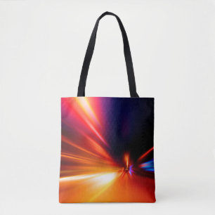 Bolso De Tela velocidad en el camino nocturno abstracto, fondo, 