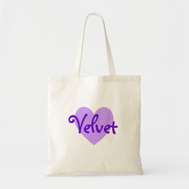 Bolso De Tela Velvet en Lavender (Frente)