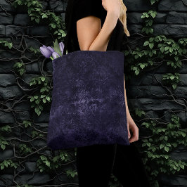 Bolso De Tela Velvety Midnight Damask | Grunge índigo morado