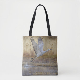 Bolso De Tela Ven a volar conmigo Sandhill Crane