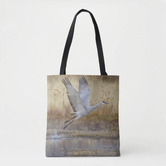 Bolso De Tela Ven a volar conmigo Sandhill Crane (Anverso)